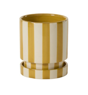Saffron Pot with Saucer