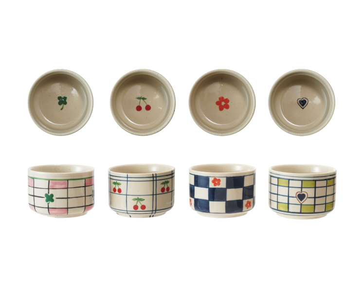 Hand-Painted Stoneware Bowls