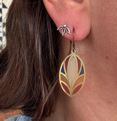 Wild Lupine Folkcraft Earrings