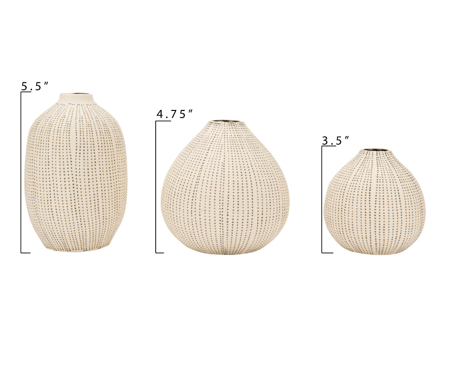 Dotted Bud Vases
