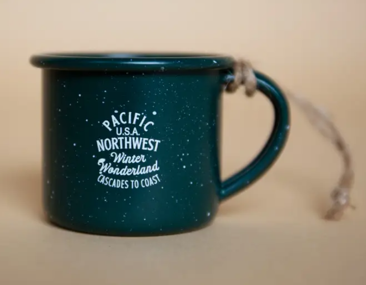 PNW Campfire Mug Ornament