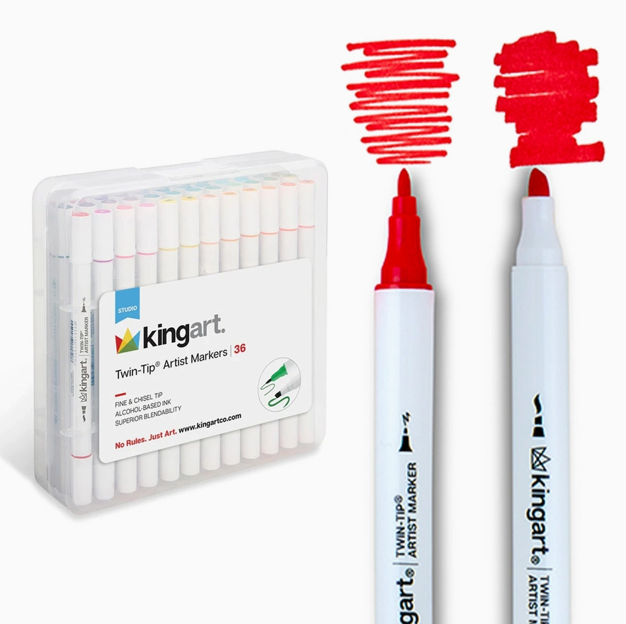 Twin-Tip Alcohol Marker Set of 36