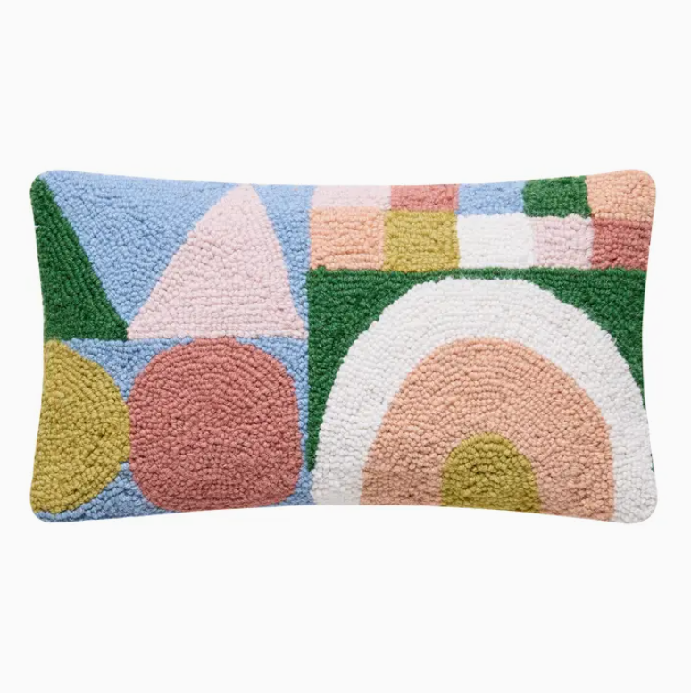 Rainbow Collage Pillow