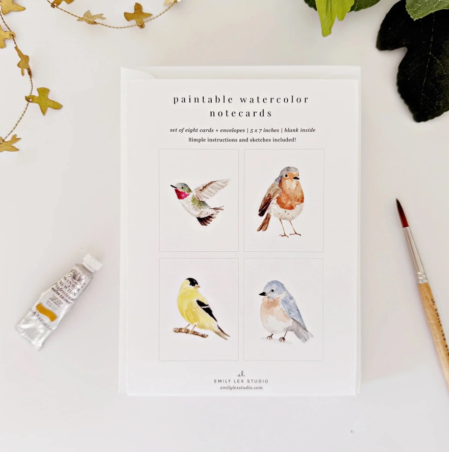 Paintable Watercolor Notecard Sets