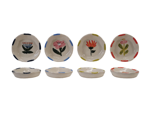 Hand-Painted Stoneware Dish