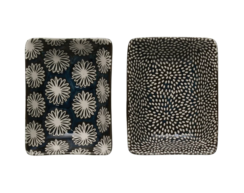 Stoneware Dish in Midnight Blue