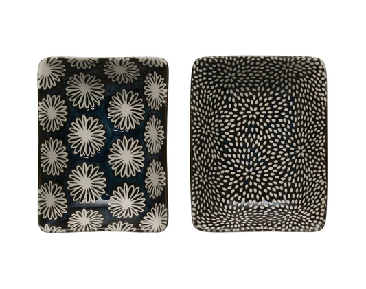 Stoneware Dish in Midnight Blue
