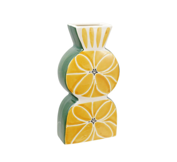 Yellow Stoneware Vase