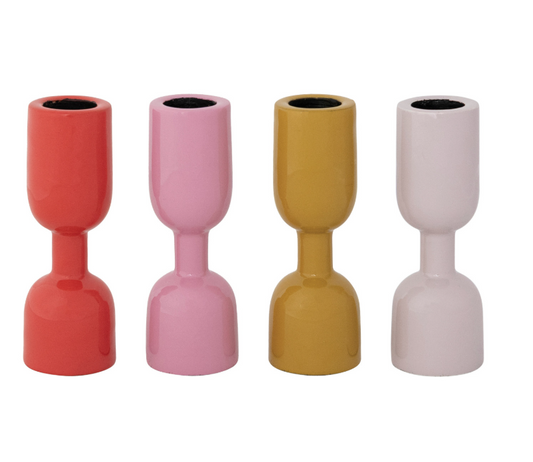 Enameled Aluminum Taper Candle Holder