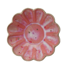 Stoneware Dish with Hand-Painted Dots
