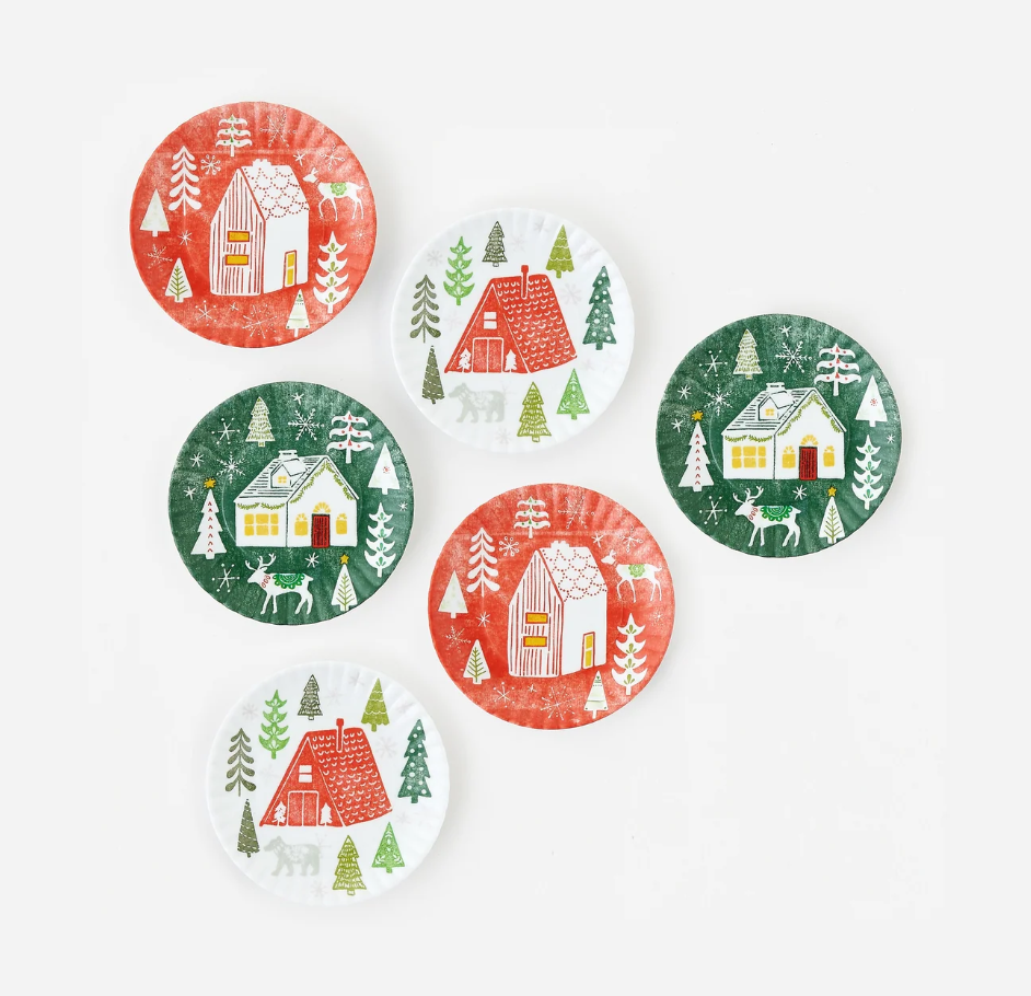 Holiday Chalet Melamine Coasters