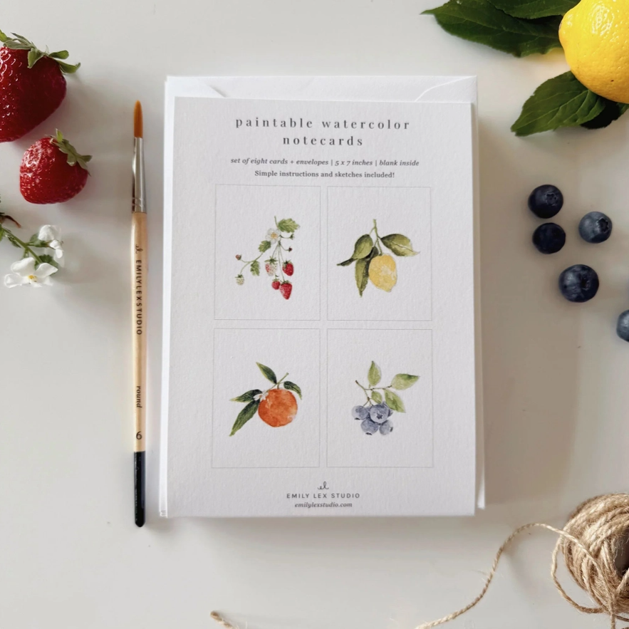 Paintable Watercolor Notecard Sets