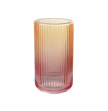 Ribbed Ombre Drinking Glass