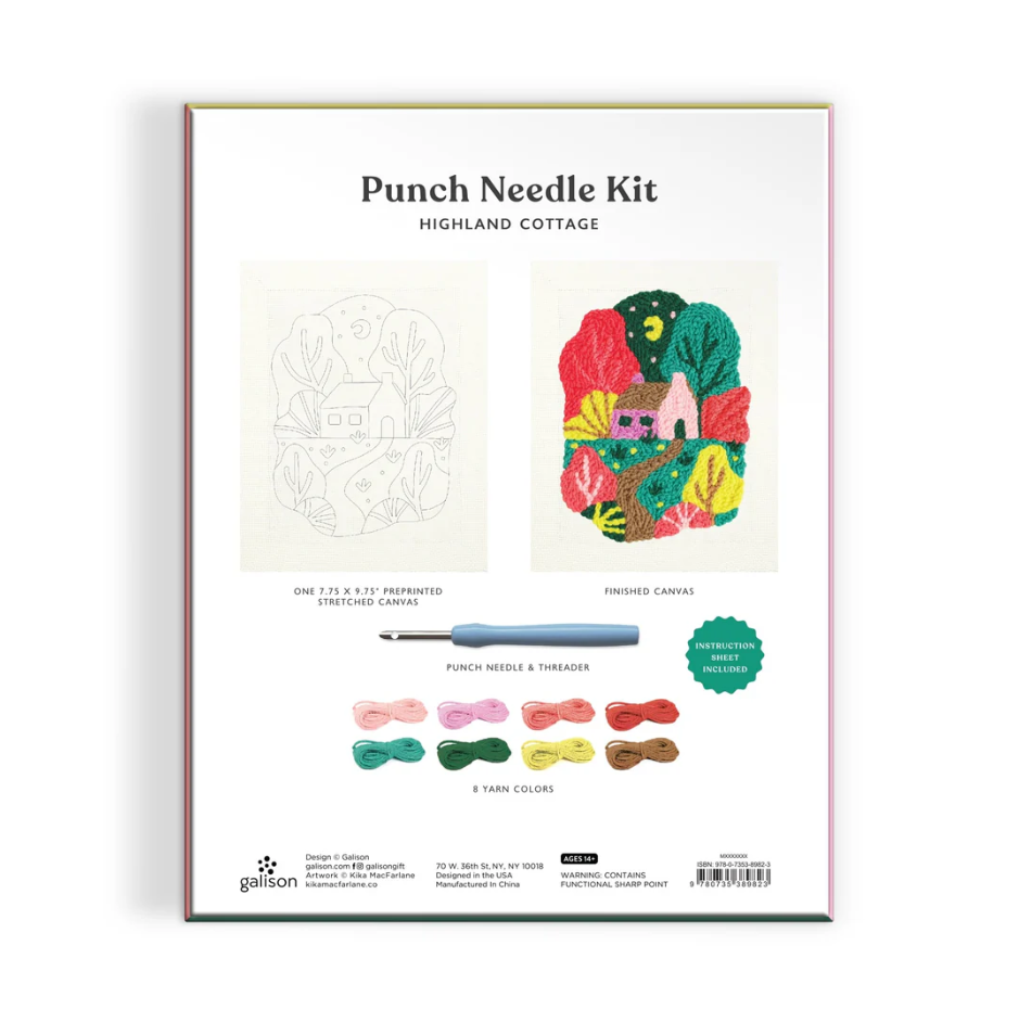 Punch Needle Kit - Highland Cottage