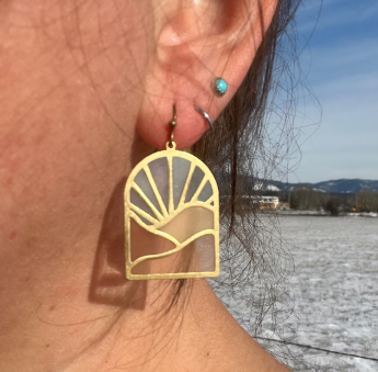 Wild Lupine Folkcraft Earrings