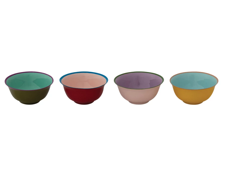 Enameled Stainless Steel Mini Bowls