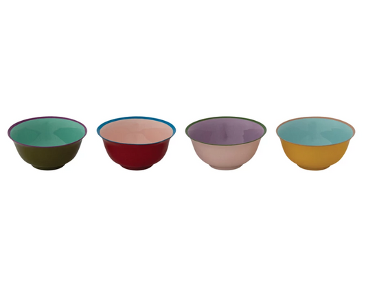Enameled Stainless Steel Mini Bowls