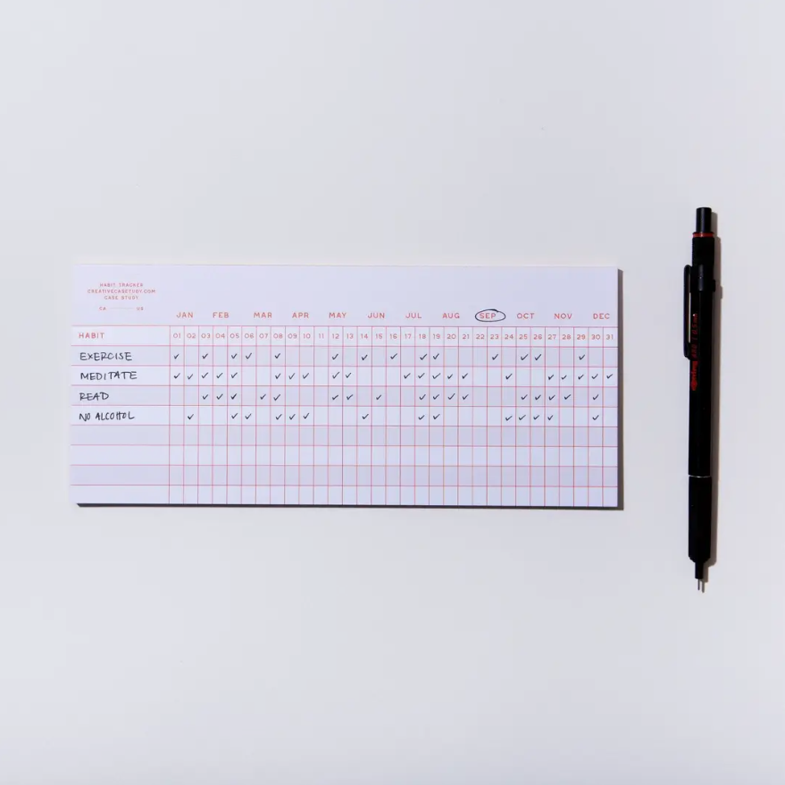 Habit Tracker Notepad