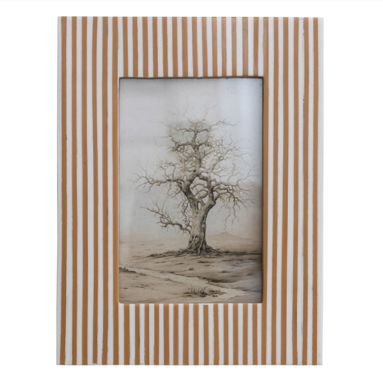 Resin Striped Photo Frame