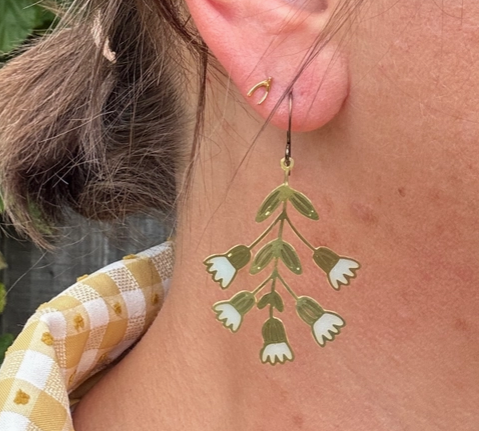 Wild Lupine Folkcraft Earrings