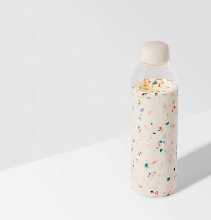 W&P Terrazzo Glass Water Bottle