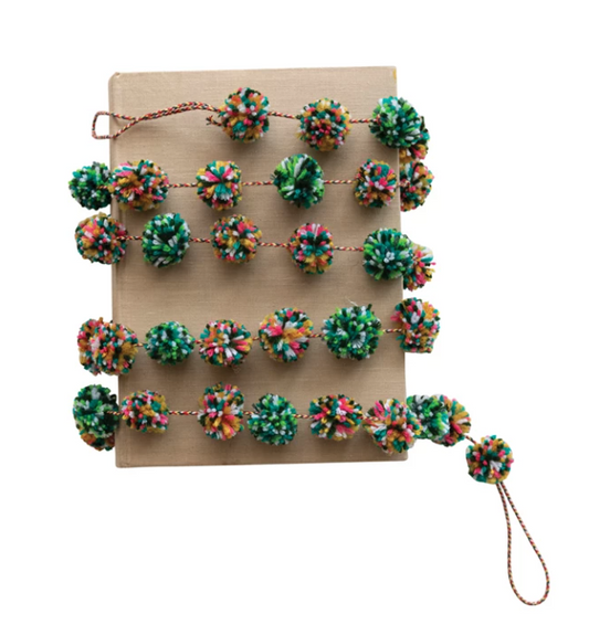 Wool Felt Pom Pom Garland