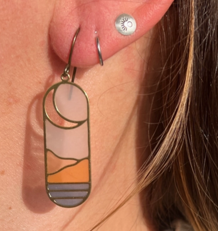 Wild Lupine Folkcraft Earrings