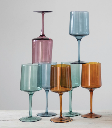 Multi Colored Wine Glasses