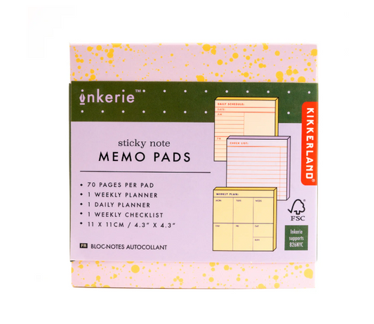 Sticky Note Memo Pads- S/3