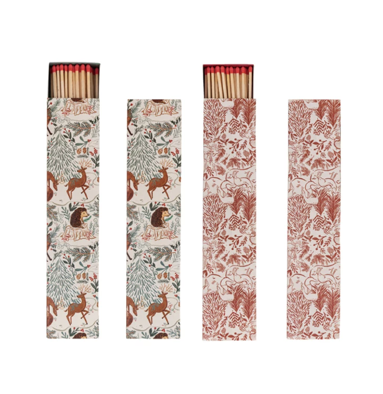 Holiday Safety Matches Fox Patterns
