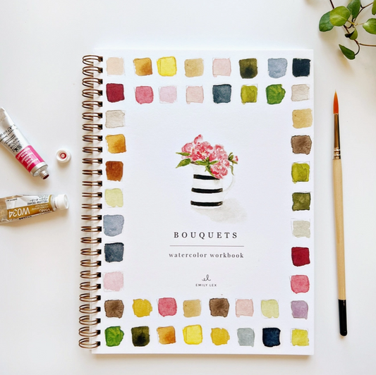Bouquet Watercolor Workbook