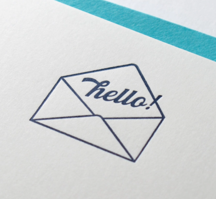 Note Card Set "Hello!" Navy