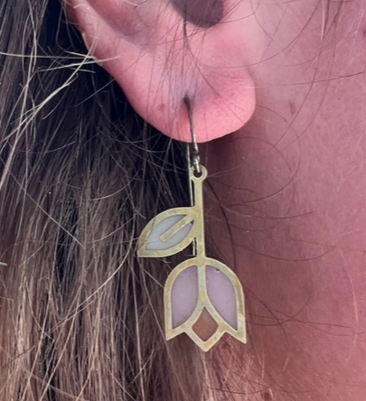 Wild Lupine Folkcraft Earrings
