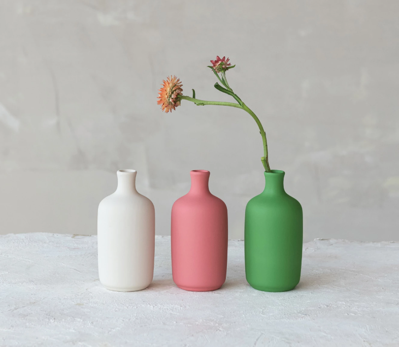 Matte Latex Glazed Bud Vases