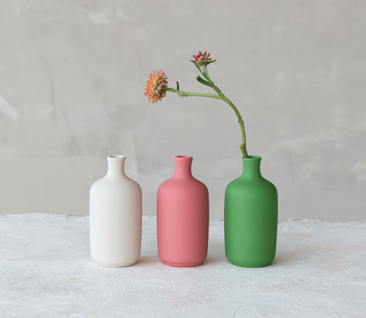 Matte Latex Glazed Bud Vases