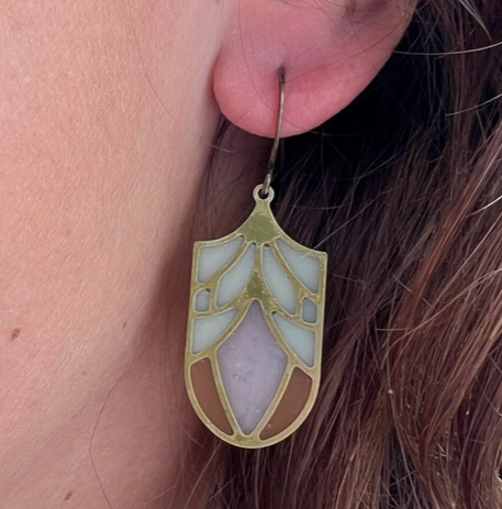 Wild Lupine Folkcraft Earrings