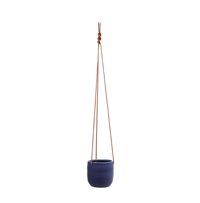Hanging Planter with Leather Rope