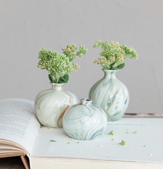 Marbled Bud Vases