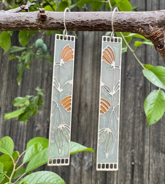 Wild Lupine Folkcraft Earrings