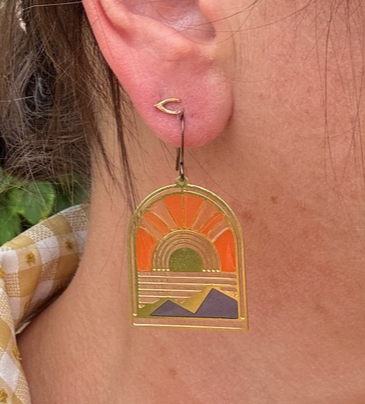 Wild Lupine Folkcraft Earrings