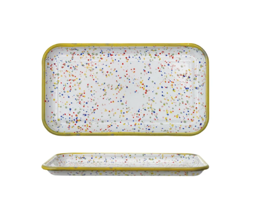 Enamel Splatterware Plate
