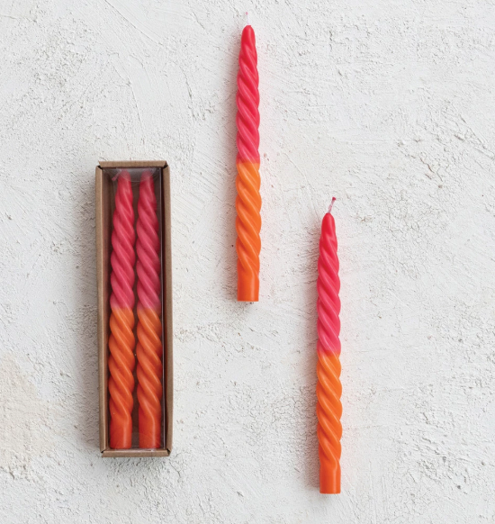 Twisted Taper Candle Ombre