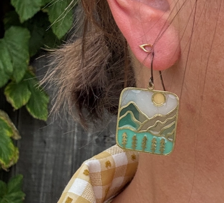 Wild Lupine Folkcraft Earrings