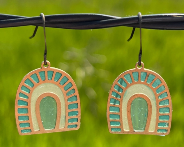 Wild Lupine Folkcraft Earrings