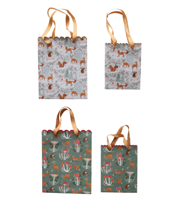 Woodland Creature Holiday Gift Bags