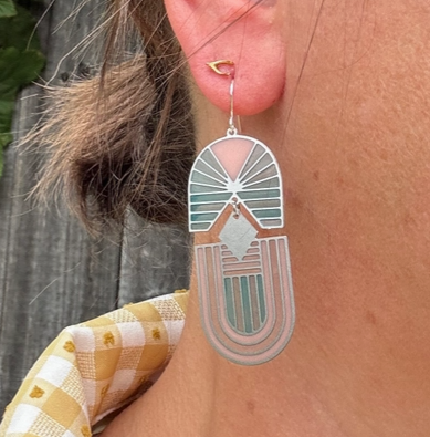 Wild Lupine Folkcraft Earrings