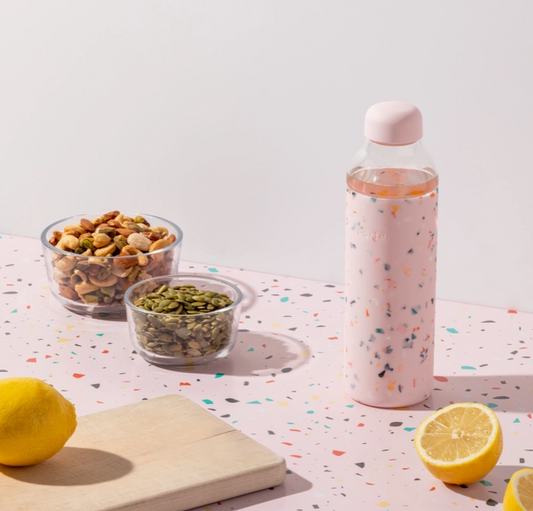 W&P Terrazzo Glass Water Bottle