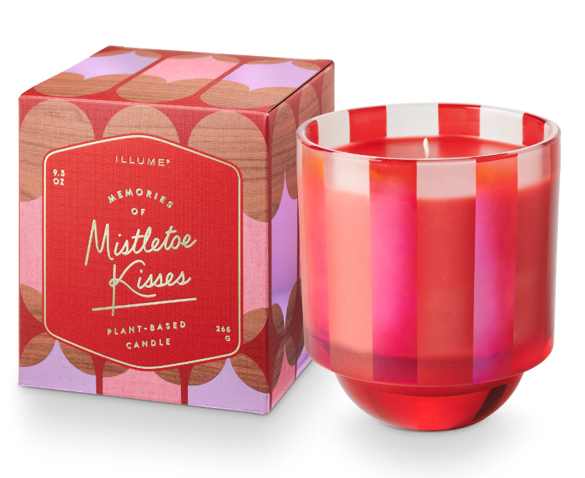 Mistletoe Kisses Boxed Glass Candle