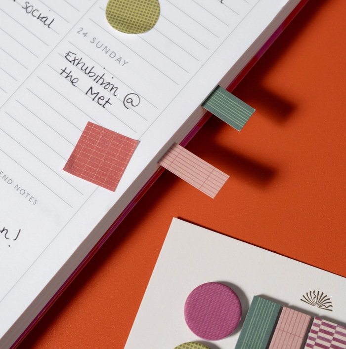 Sticky Tab Set Stripes & Check