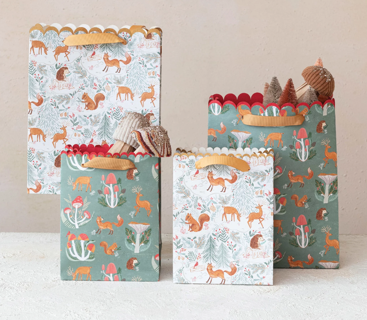 Woodland Creature Holiday Gift Bags